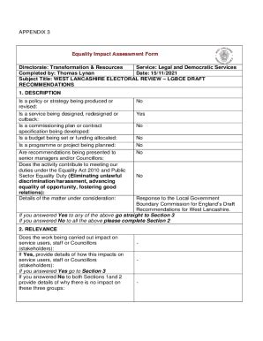 Fillable Online democracy westlancs gov APPENDIX 3 Equality Impact ...