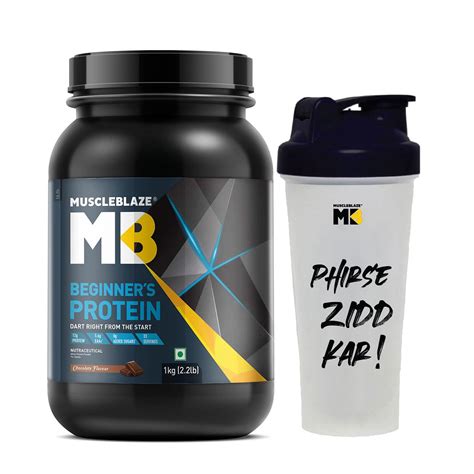 MuscleBlaze Beginner's Protein (Jar Pack), Whey Supplement (Chocolate ...
