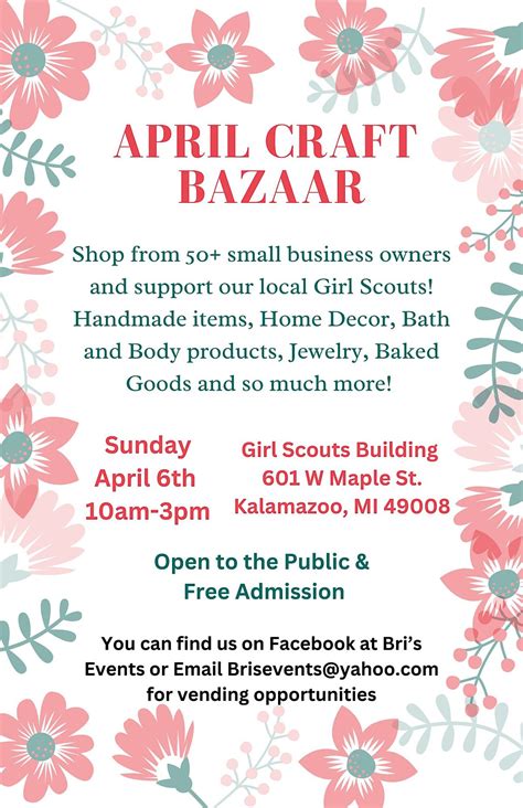 April Craft Bazaar, Girl Scouts Heart of Michigan Kalamazoo Regional ...