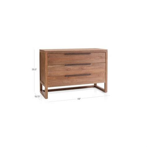 Linea II Natural Three-Drawer Chest | Crate and Barrel KSA