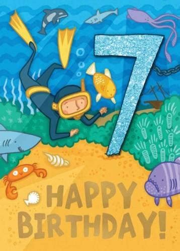 Diver (Age 7) - Happy Birthday Card-Book: 6 Card-Book Pack : Robins ...