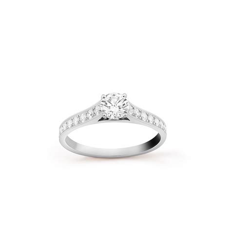 Romance solitaire 0.40 ct EIF Platinum, Diamond - Van Cleef & Arpels