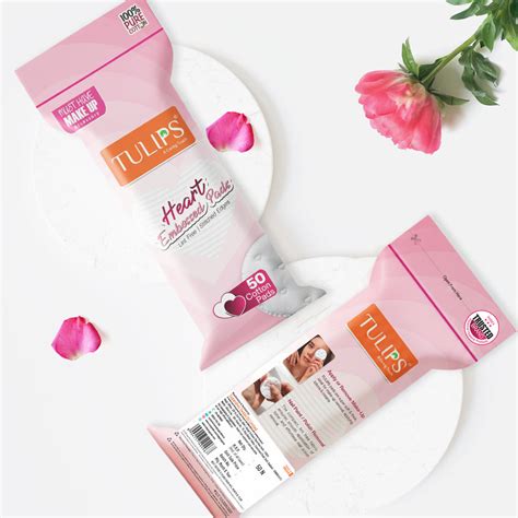 Soft Cotton Pads with Heart Embossed, Buy Online – Tulips Hygiene