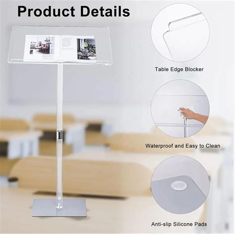 GMBAYUE Ultra Clear Acrylic Pulpit Podium Stand, Pulpits for India | Ubuy