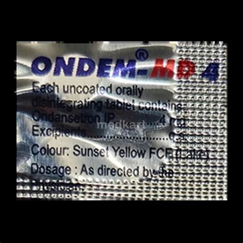 ONDEM MD 4MG TABLET 10'S Price, Uses, Side Effects & Substitutes | Medkart