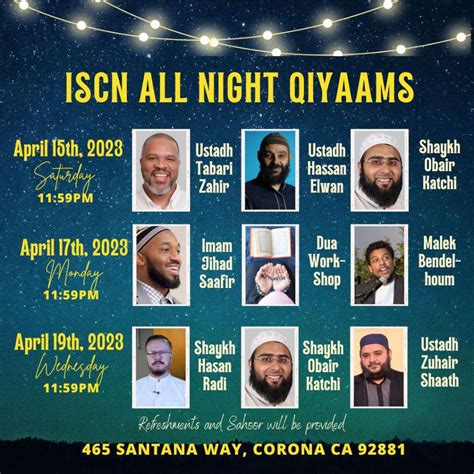 Qiyaam Night – Islamic Society of Corona Norco
