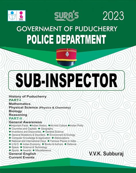 SURA`S Puducherry Police Department Sub-Inspector (SI) in English ...