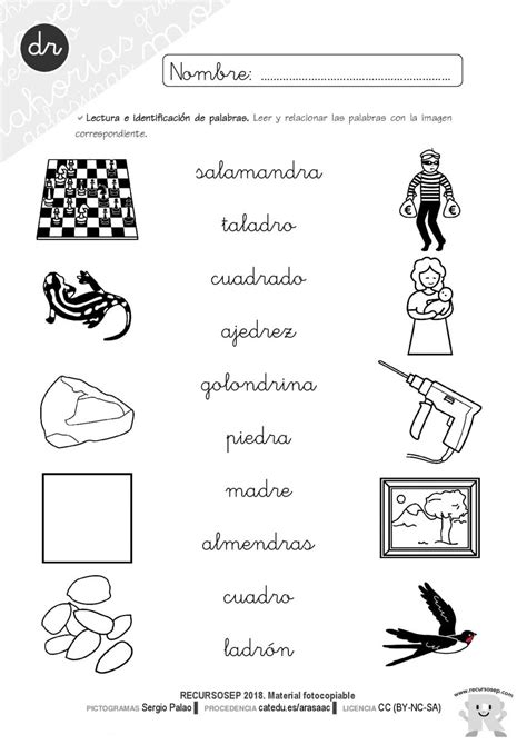 Cuadernillo de lectura y escritura: trabada DR