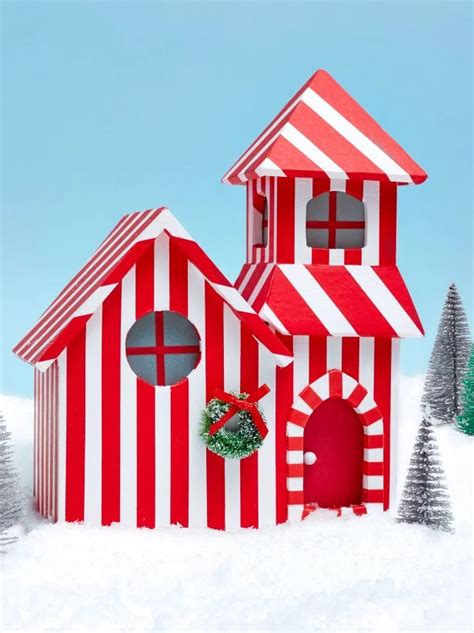 How to Create a Candy Cane Castle Out of a Birdhouse | HGTV