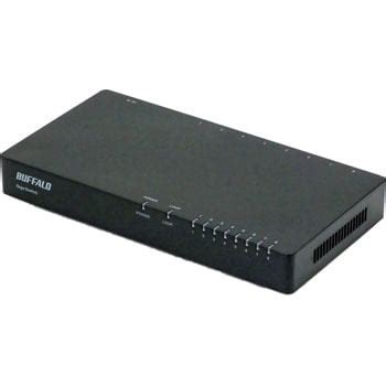 LSW5-GT-8NP/BK Giga対応 スイッチングHub 8ポート プラスチック筐体/電源内蔵モデル 1台 BUFFALO(バッファロー ...