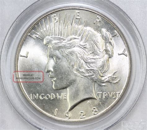 1928 Peace Silver Dollar Ms 64 Pcgs Near Gem Uncirculated (5895)