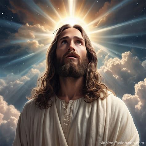 Jesus Christ with Long Hair and Beard | Stable Diffusion Online