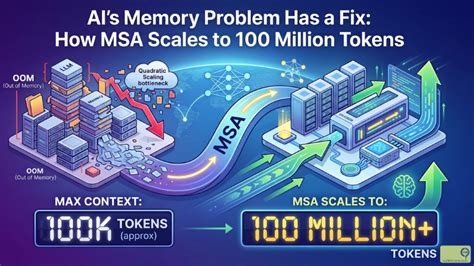 AI's Memory Problem Has a Fix: How MSA Scales to 100 Million Tokens ...