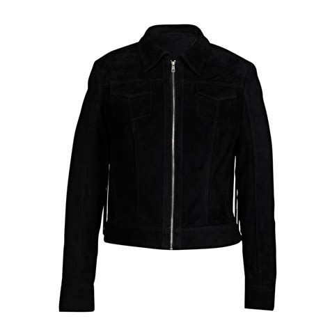 Saint Melanie Women Black Leather Fringe Jackets – SaintG India