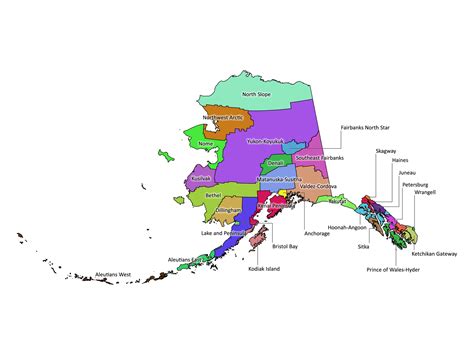 Alaska physical map no labels