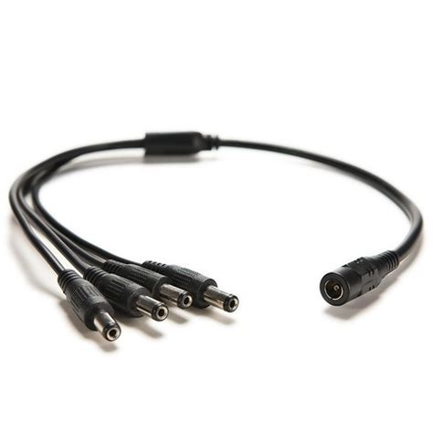 Buy 1 Dc Female To 4 Male Plug Power Cord Adapter 2.1x5.5mm Connector ...