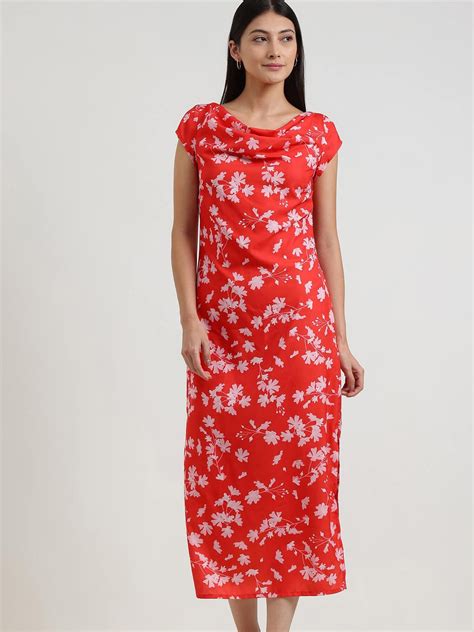 Buy Red Floral Shift Dress Online | FableStreet