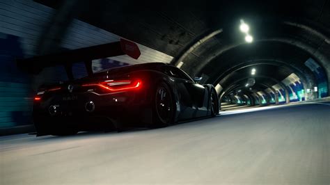 Download wallpaper road, lights, dark, sport, the tunnel, renault ...