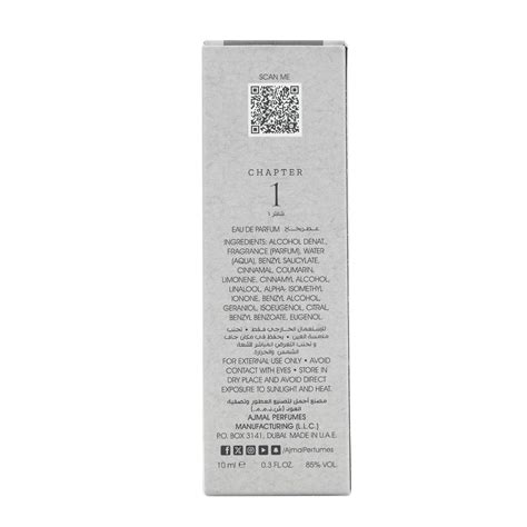 Chapter 1 perfume 10 ML for Unisex – Ajmal Perfumes India