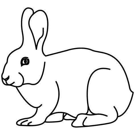 Illustrated rabbit outline. Rabbit line art. Drawing of rabbit outline ...