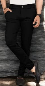 BURRMELLOW Regular Fit Men Black Trousers - Buy BURRMELLOW Regular Fit ...