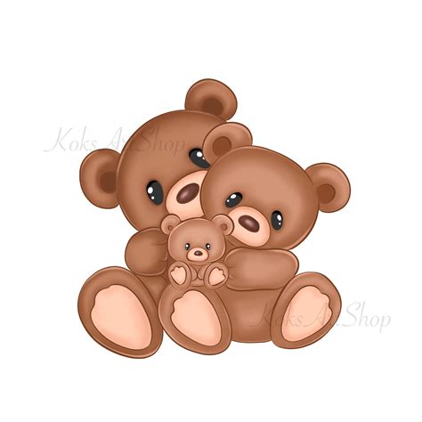Digital clipart teddy bears – Artofit