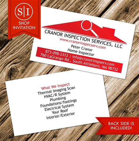 Home Inspector Business Cards