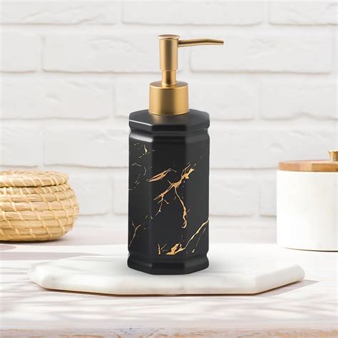 Ekhasa Ceramic Handwash Dispenser Bottle (350ml) (Black) | Liquid Soap ...