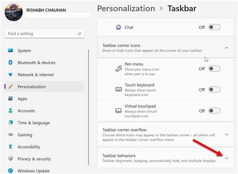 Image result for Taskbar Behavior Windows 11