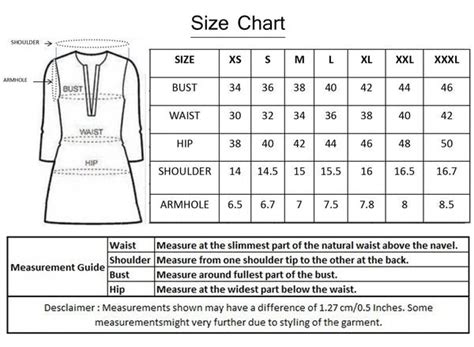 Size Chart – All Time New Collection