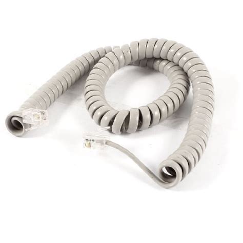 Alcoa Prime10ft RJ9 4P4C Plug Coiled Elastic Telephone Handsets Cable ...