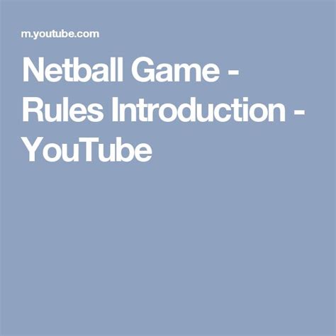 Image result for Basic Rules of Netball