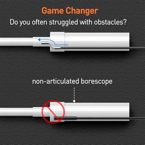 DXZtoz 10FT Articulating Borescope with Light, India | Ubuy
