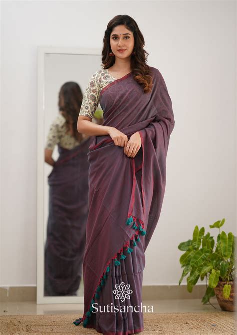Sutisancha Dual Tone Rama With Cotton Blouse
