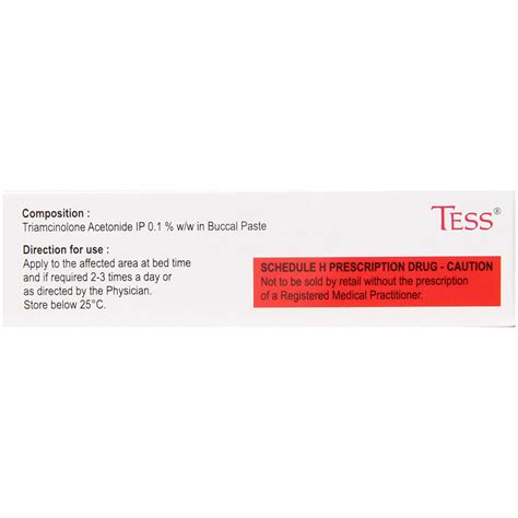 Tess Oral Paste 5 gm Price, Uses, Side Effects, Composition - Apollo ...