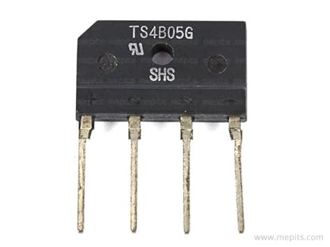 TS4B05G Flat Bridge Rectifier 4A 50V (Pack of 3) TS 4 B 05 G Rectifier ...