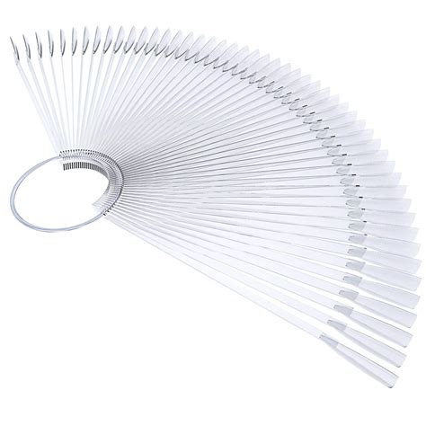 Buy 2 Set 100 Tips Clear Nail Art Swatches Sticks Polish Board Display ...