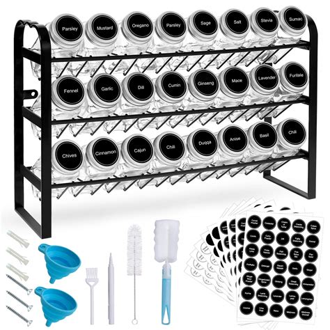 Spice Rack Organizer For Cabinet Seasoning Organizer Rack With 24 ...