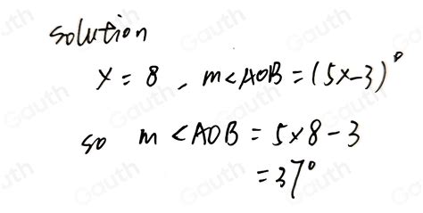 Solved: Use the diagram shown. Solve for x. Find the angle measures to ...