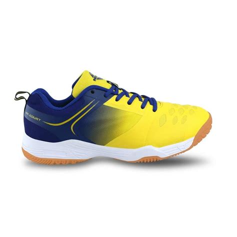 Nivia Hy Court 2.0 Volleyball/Badminton Shoes-Yellow/Red – Sportswing.in