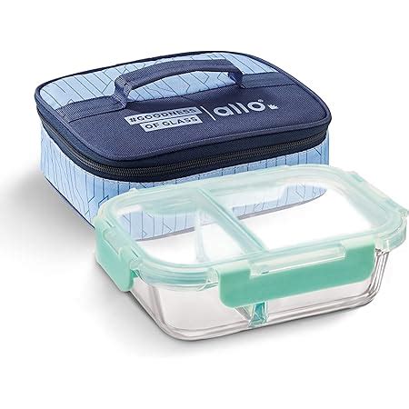Buy Allo FoodSafe Compartment Glass Lunch Box with Break Free Lock ...