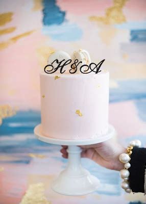 Font cake topper