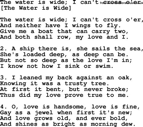 The Waters Wide Lyrics