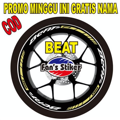 Jual Harga cutting sticker lis velg motor honda beat f1 promo bulan ini ...