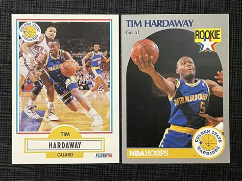 1990-91 Fleer & NBA Hoops Tim Hardaway Rookie Card RC Lot Golden State ...