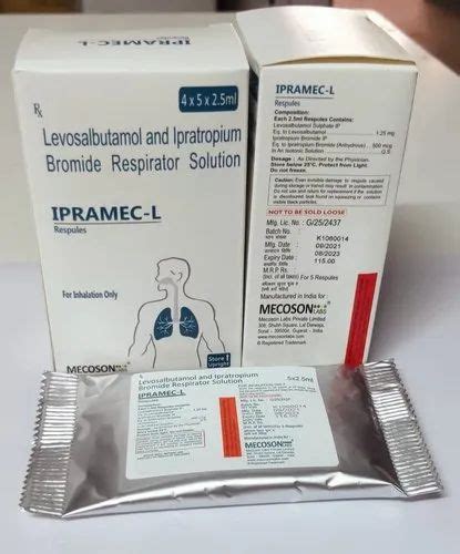 Anti Asthma Drug - Levosalbutamol & Ipratropium Bromide Respirator ...