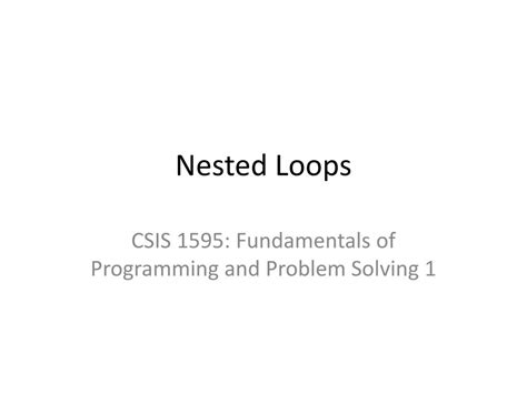 Nested Loops Example 的图像结果