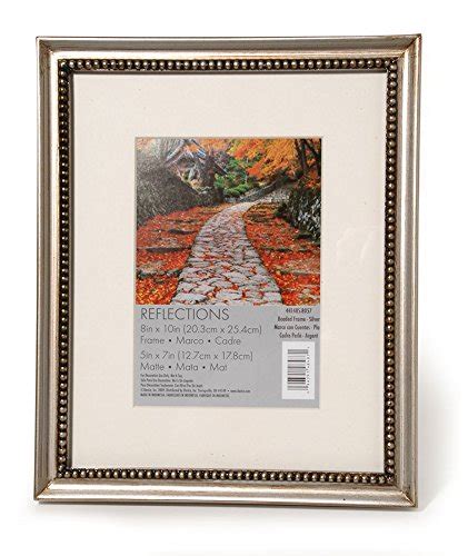 Darice 44148S-8057 Beaded Wood Reflections Frame, 8 by 10-inch, Silver ...