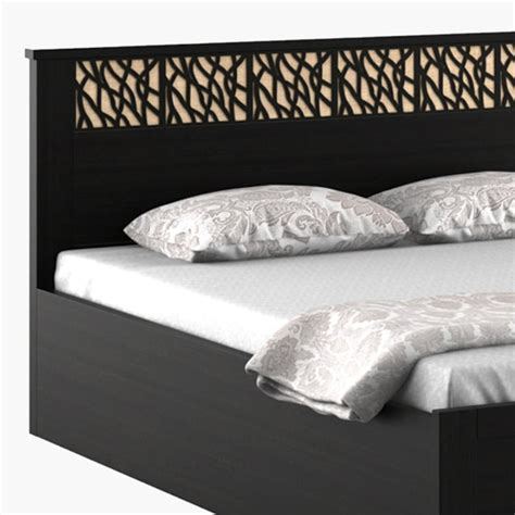 Buy Helios Rhine Ivry Queen Bed with Hydraulic Storage - Brown from ...