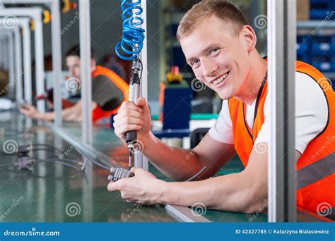 Production line workers stock image. Image of manufacture - 42327785